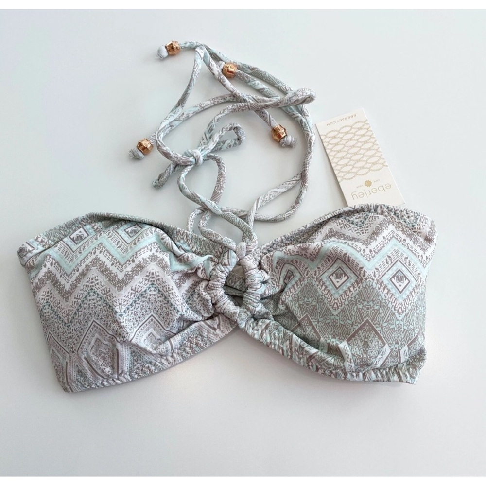 Eberjey Gray Patterned Bikini Top